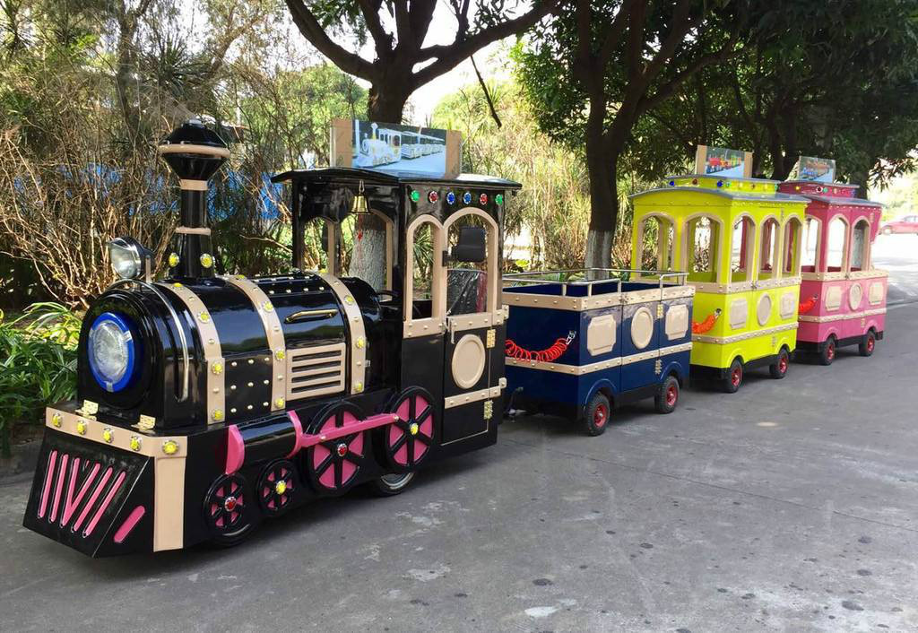 古浪景区广商场无轨观光小火车电动儿童游乐设备小火车可坐人户外玩具